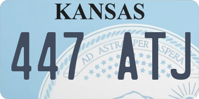 KS license plate 447ATJ