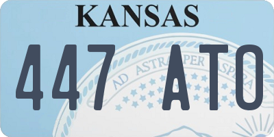 KS license plate 447ATO