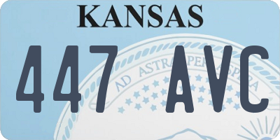 KS license plate 447AVC
