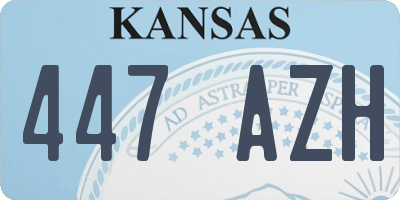 KS license plate 447AZH