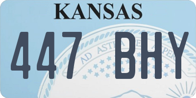 KS license plate 447BHY