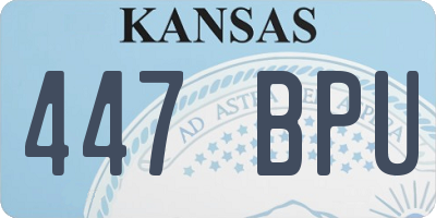 KS license plate 447BPU