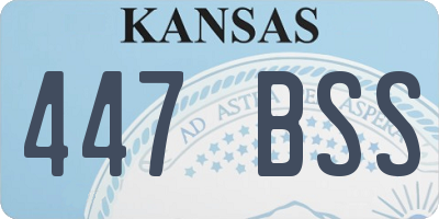 KS license plate 447BSS
