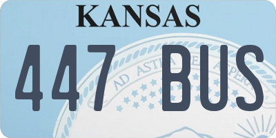 KS license plate 447BUS
