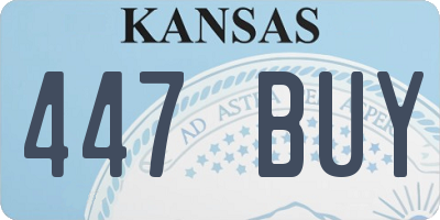 KS license plate 447BUY