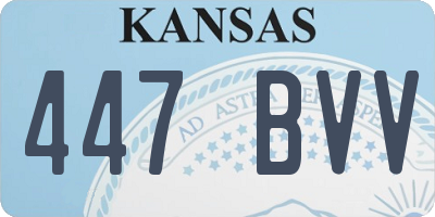 KS license plate 447BVV