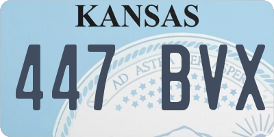 KS license plate 447BVX