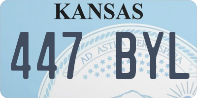 KS license plate 447BYL
