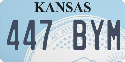 KS license plate 447BYM