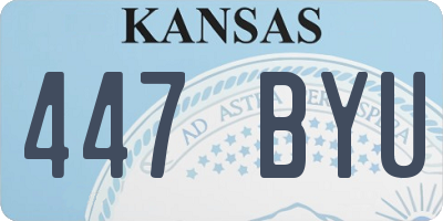 KS license plate 447BYU