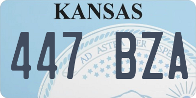 KS license plate 447BZA