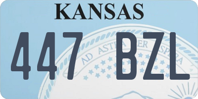 KS license plate 447BZL