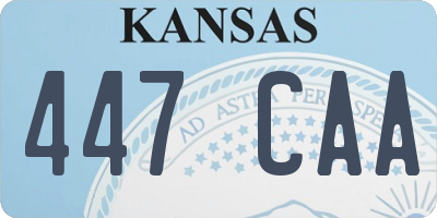 KS license plate 447CAA