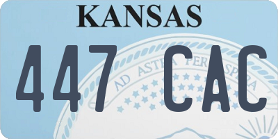 KS license plate 447CAC