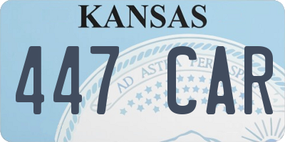 KS license plate 447CAR