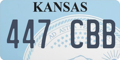 KS license plate 447CBB