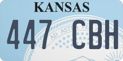 KS license plate 447CBH