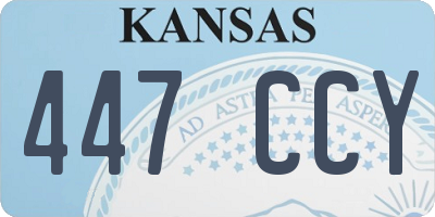 KS license plate 447CCY