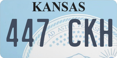 KS license plate 447CKH