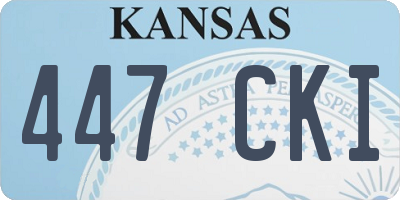 KS license plate 447CKI