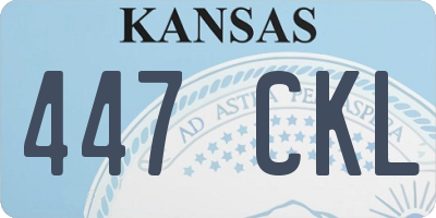 KS license plate 447CKL