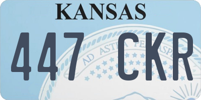 KS license plate 447CKR