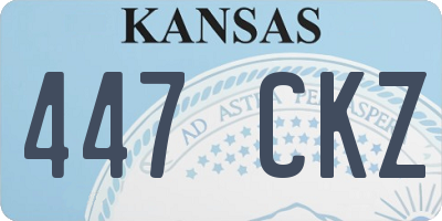KS license plate 447CKZ