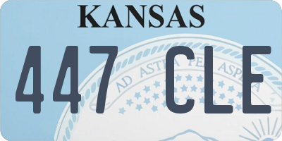 KS license plate 447CLE