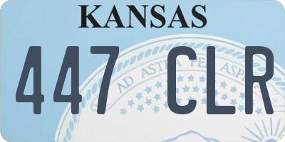 KS license plate 447CLR