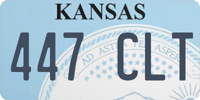 KS license plate 447CLT