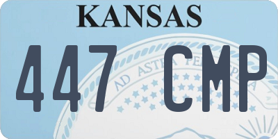 KS license plate 447CMP
