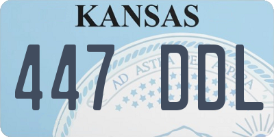 KS license plate 447DDL