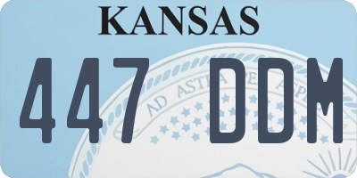 KS license plate 447DDM