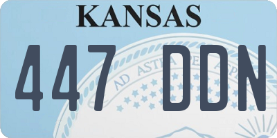 KS license plate 447DDN