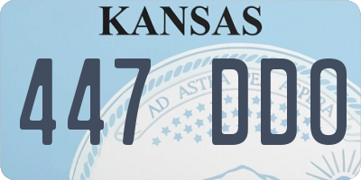 KS license plate 447DDO