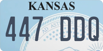 KS license plate 447DDQ