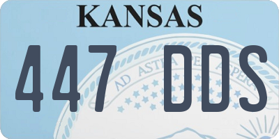 KS license plate 447DDS