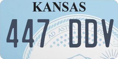 KS license plate 447DDV