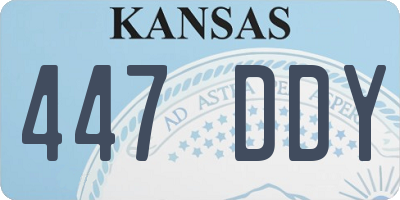 KS license plate 447DDY