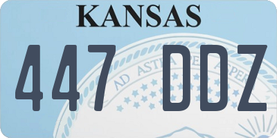KS license plate 447DDZ