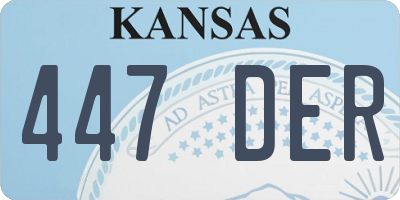 KS license plate 447DER