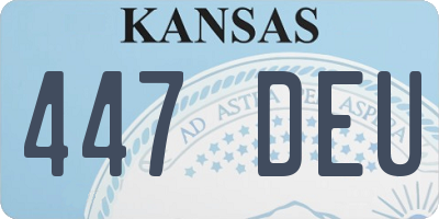 KS license plate 447DEU