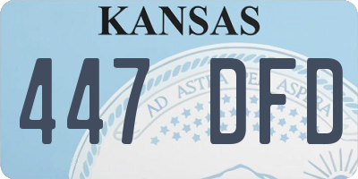 KS license plate 447DFD