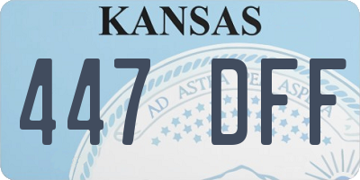 KS license plate 447DFF