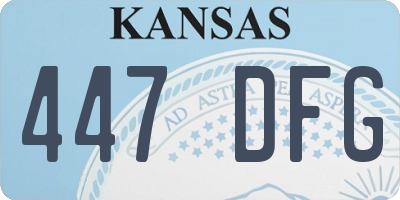 KS license plate 447DFG