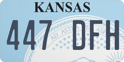 KS license plate 447DFH