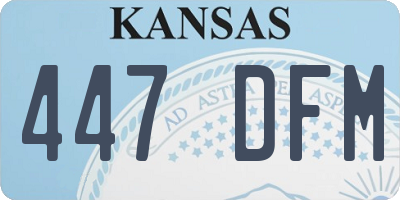 KS license plate 447DFM