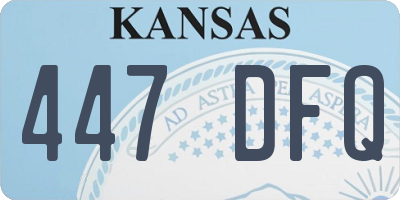 KS license plate 447DFQ