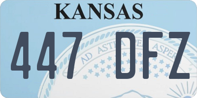 KS license plate 447DFZ