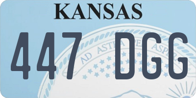 KS license plate 447DGG